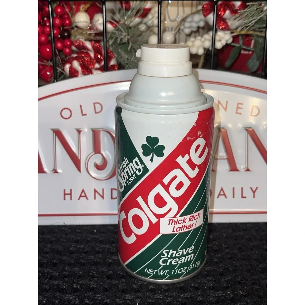 Vintage Colgate Irish Spring Scent Shaving Cream, 11oz., New Old Stock‎